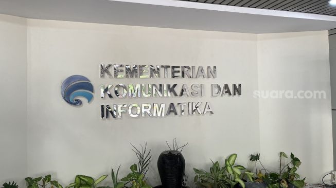 Kantor Kementerian Komunikasi dan Informatika (Kominfo) di Jakarta. [Cariberita.co.id/Dicky Prastya]