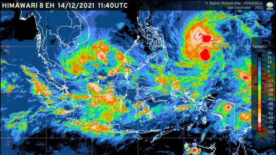 Bibit Siklon 91W di Utara Indonesia, Berpotensi Picu Cuaca Buruk