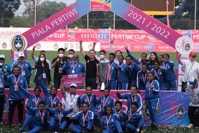 Papua kampiun Piala Pertiwi 2021-2022
