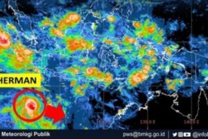 Siklon Tropis Herman di Selatan Jawa Semakin Lemah, Terus Jauhi Indonesia